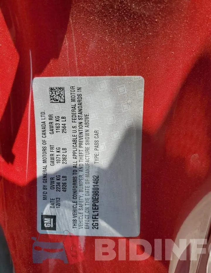 2G1FL1EP0E9801482 Photo# 12