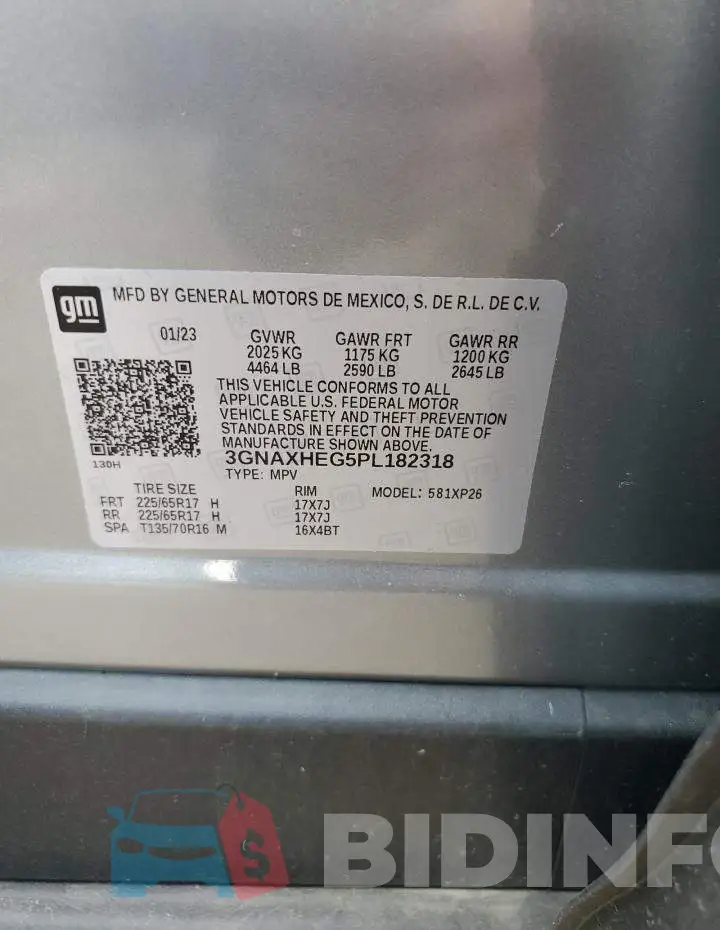 3GNAXHEG5PL182318 Photo# 12