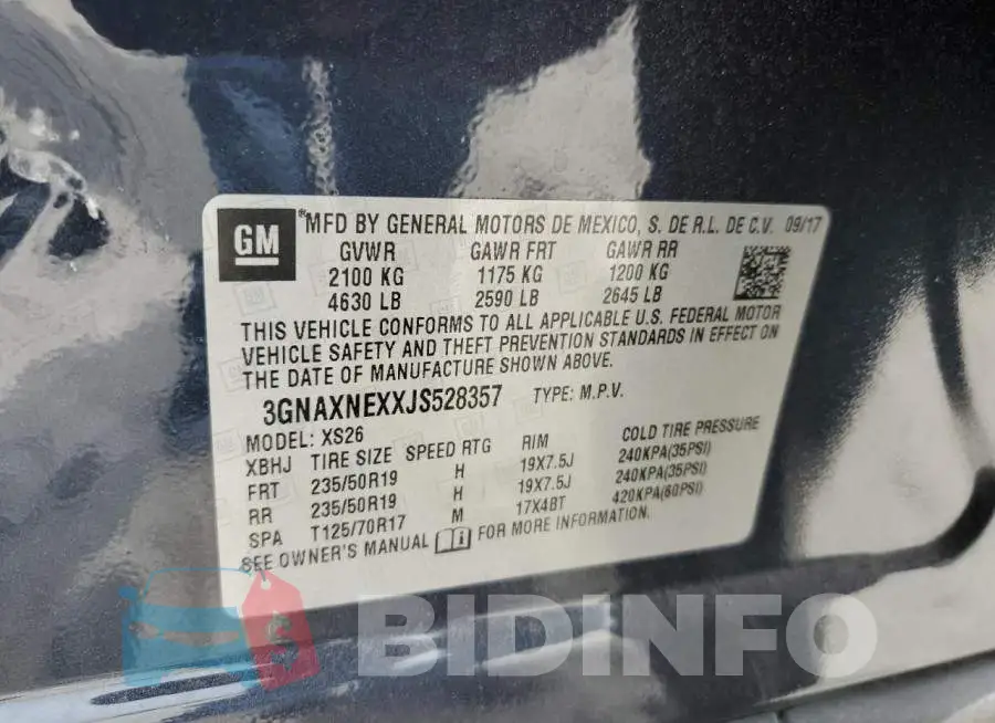 3GNAXNEXXJS528357 Photo# 12