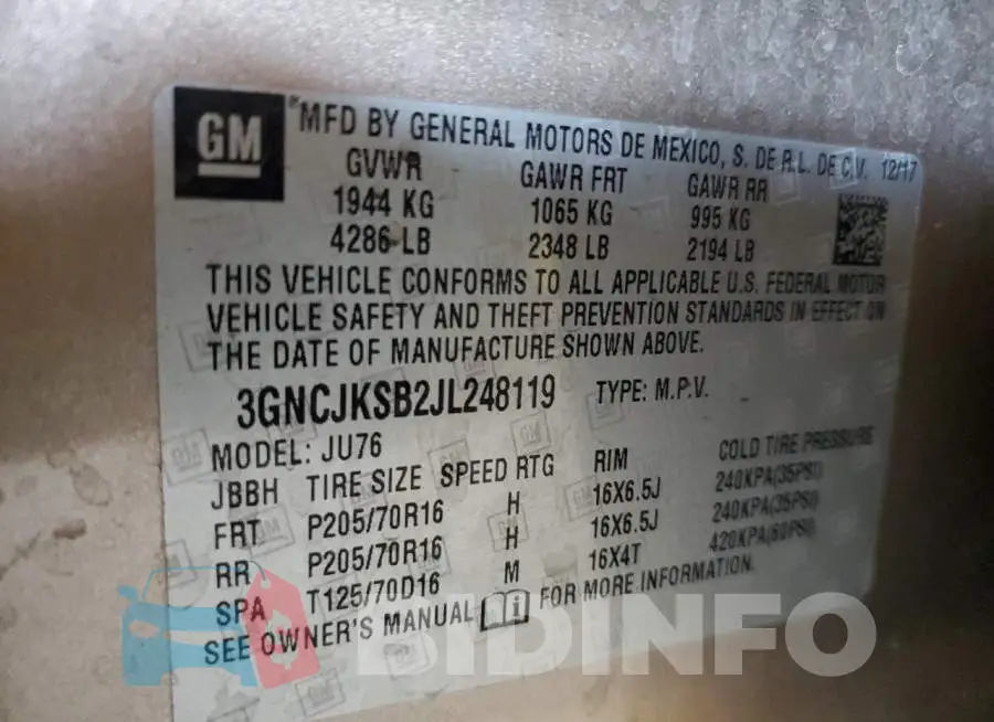 3GNCJKSB2JL248119 Photo# 12