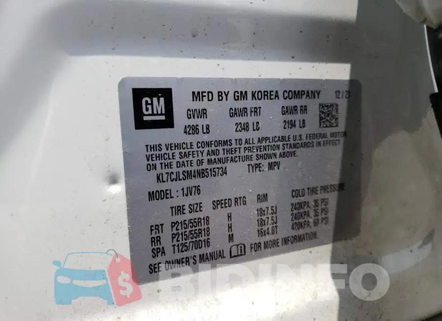 KL7CJLSM4NB515734 Photo# 13