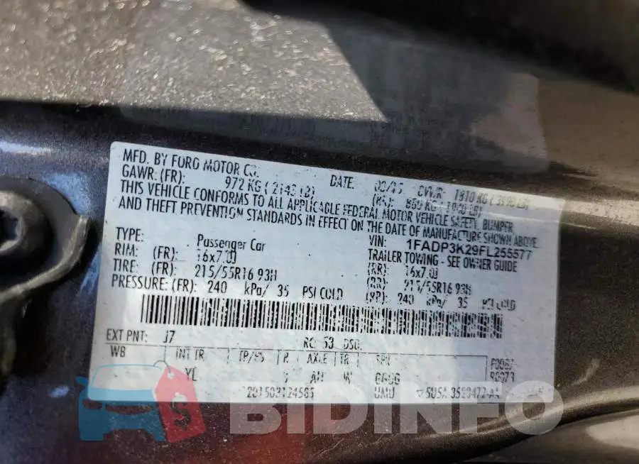 1FADP3K29FL255577 Photo# 12