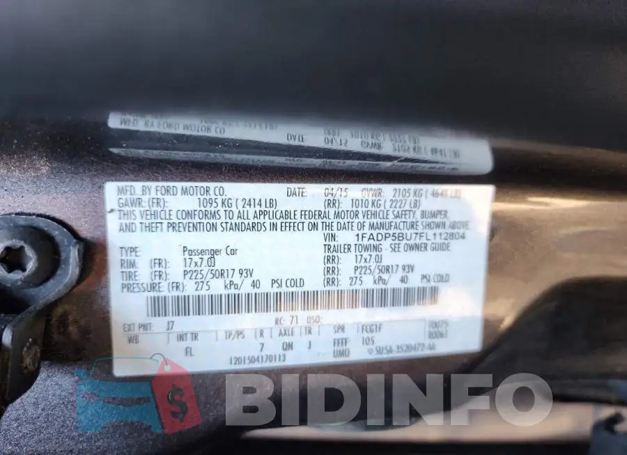 1FADP5BU7FL112804 Photo# 10