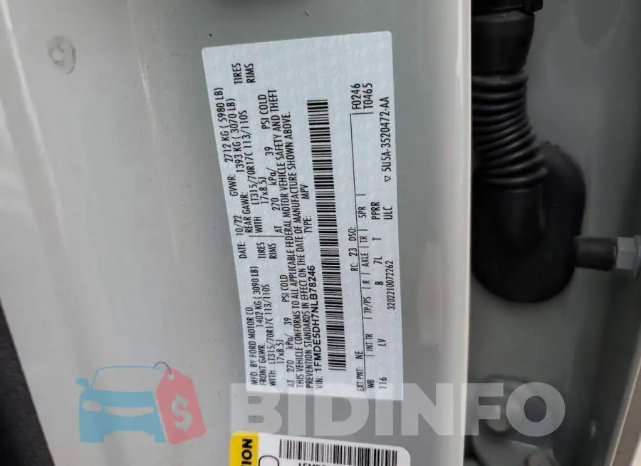 1FMDE5DH7NLB78246 Photo# 13
