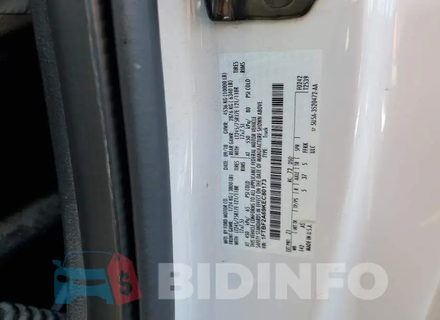 1FTBF2A69KEC80173 Photo# 12