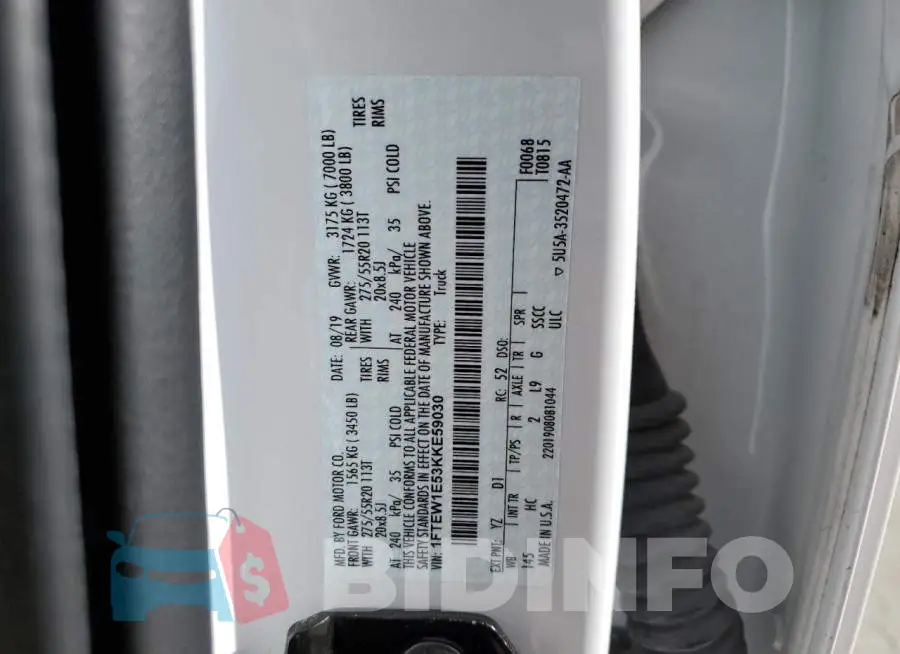1FTEW1E53KKE59030 Photo# 13