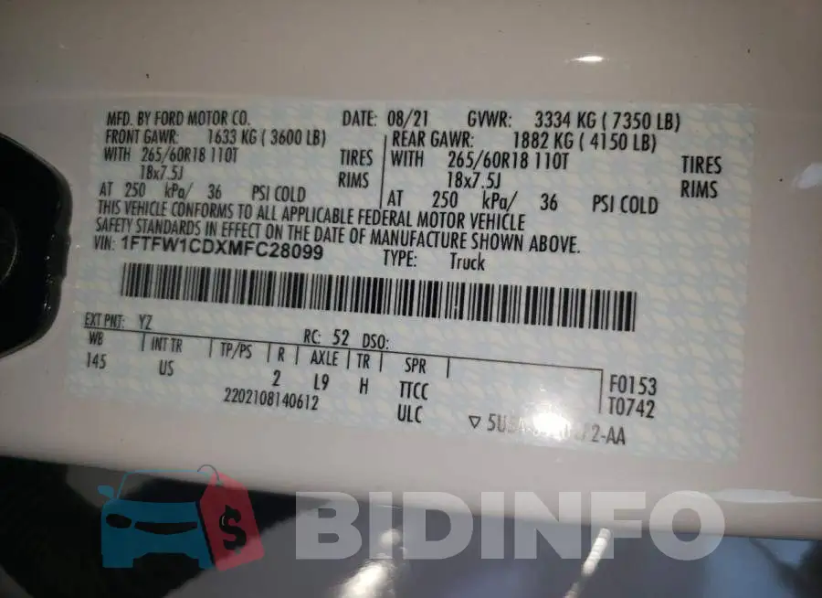 1FTFW1CDXMFC28099 Photo# 13