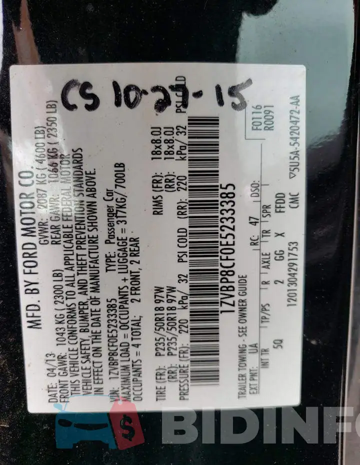 1ZVBP8CF0E5233385 Photo# 12