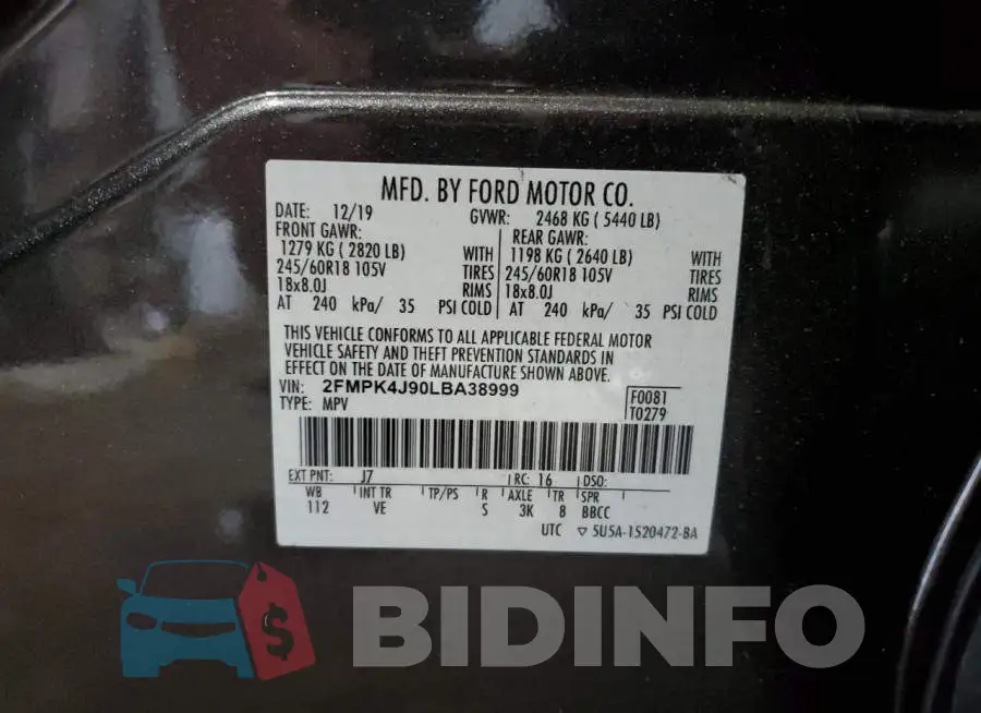 2FMPK4J90LBA38999 Photo# 14