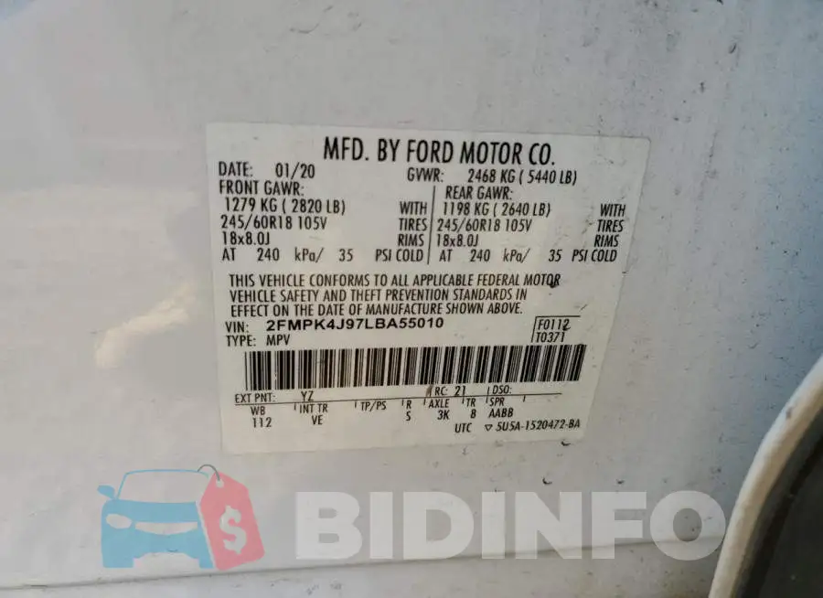 2FMPK4J97LBA55010 Photo# 14