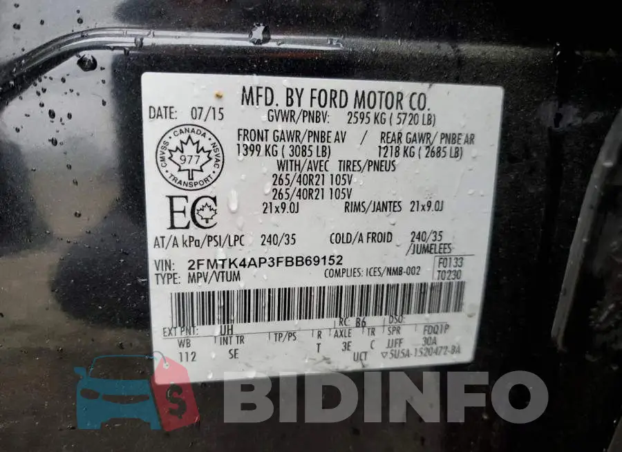 2FMTK4AP3FBB69152 Photo# 14