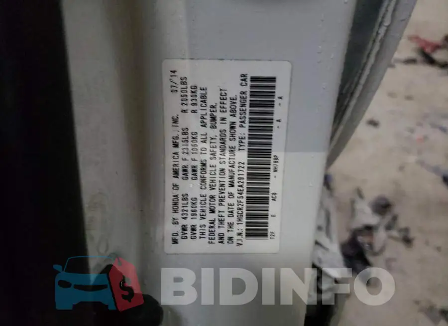 1HGCR2F54EA291722 Photo# 12