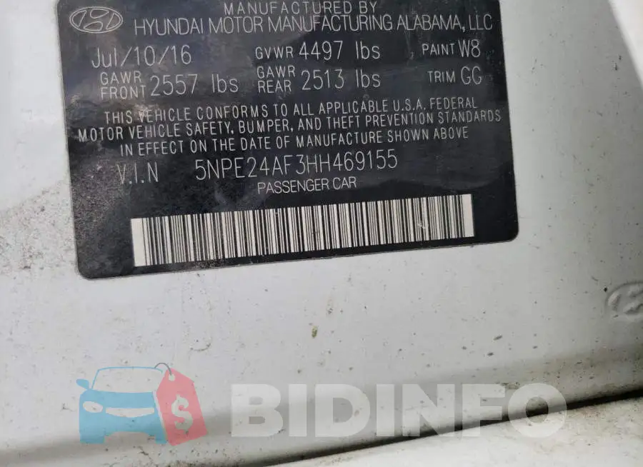 5NPE24AF3HH469155 Photo# 10