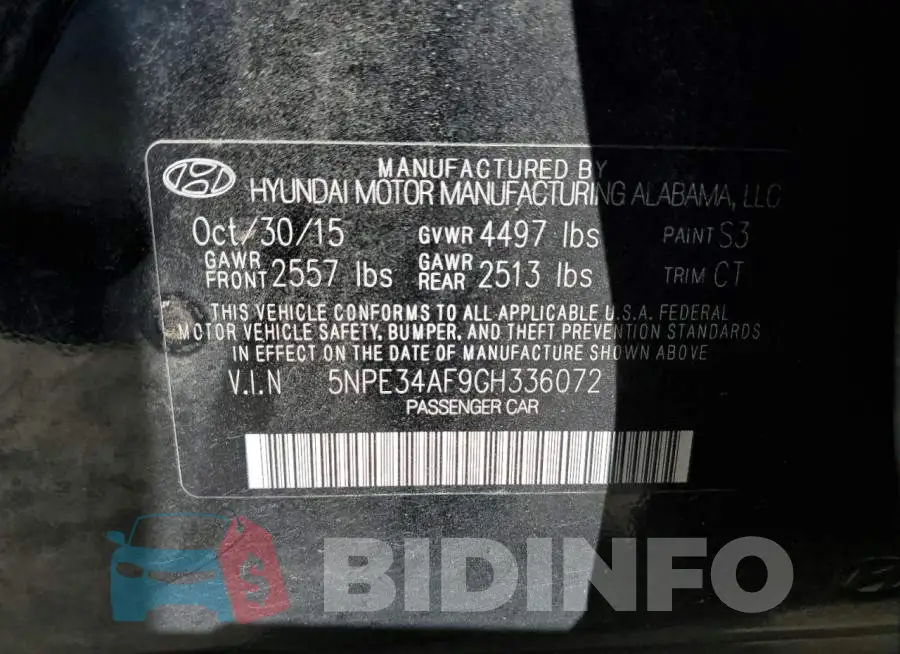 5NPE34AF9GH336072 Photo# 13