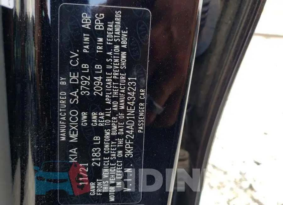 3KPF24AD1NE434231 Photo# 12