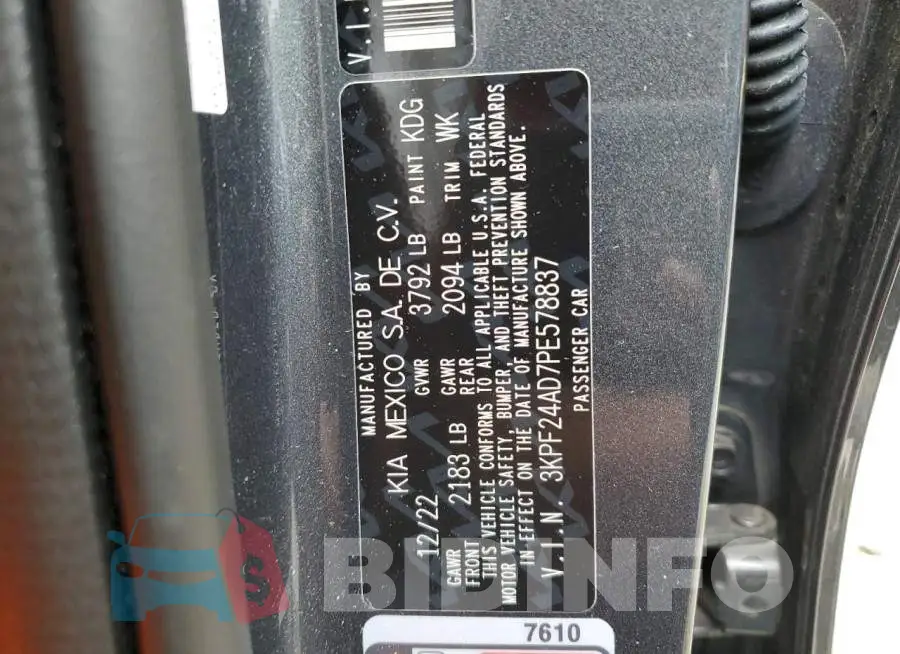 3KPF24AD7PE578837 Photo# 12