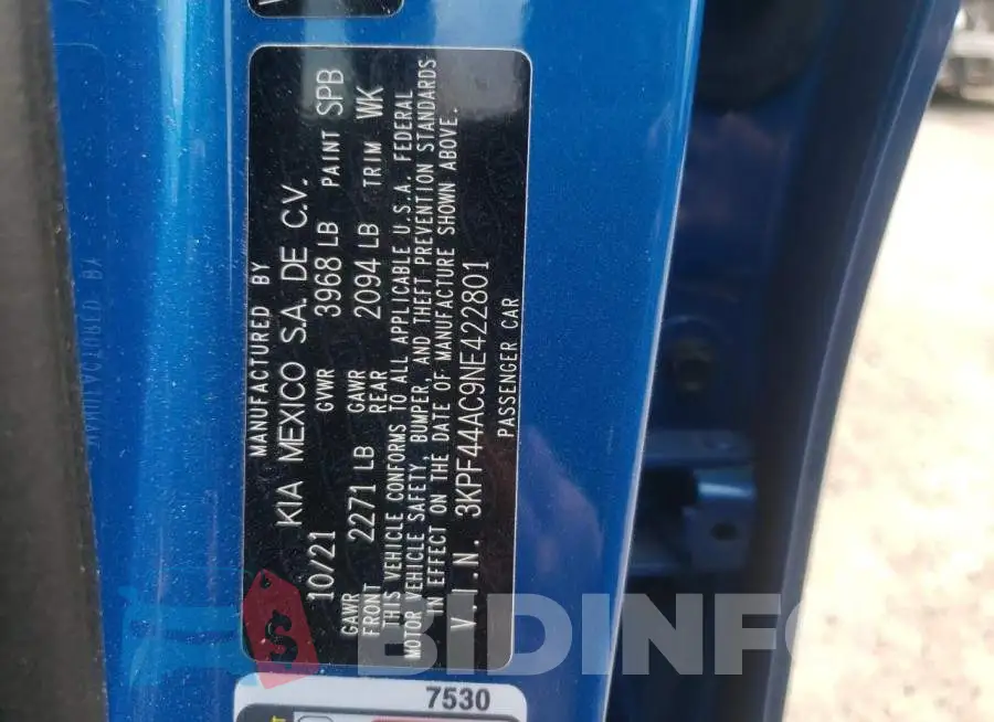 3KPF44AC9NE422801 Photo# 12