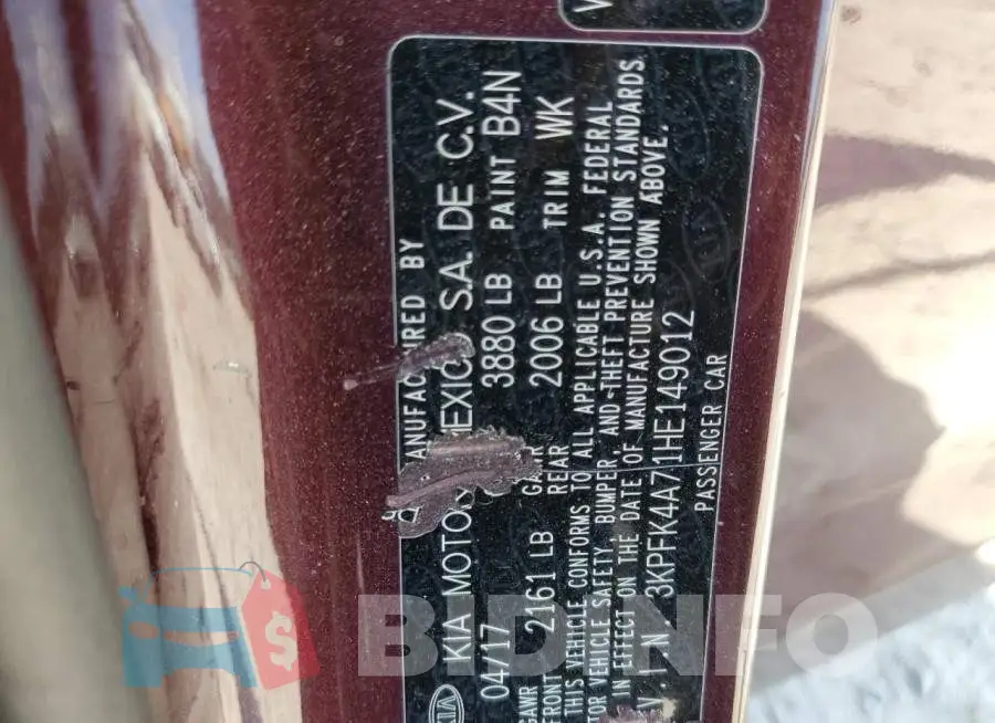3KPFK4A71HE149012 Photo# 12