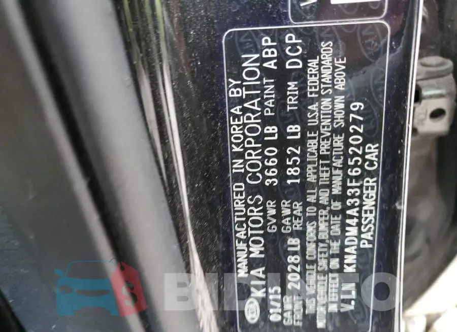 KNADM4A33F6520279 Photo# 13