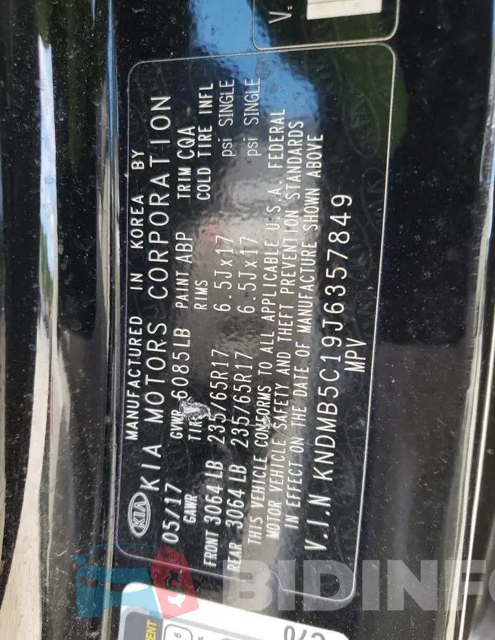 KNDMB5C19J6357849 Photo# 13