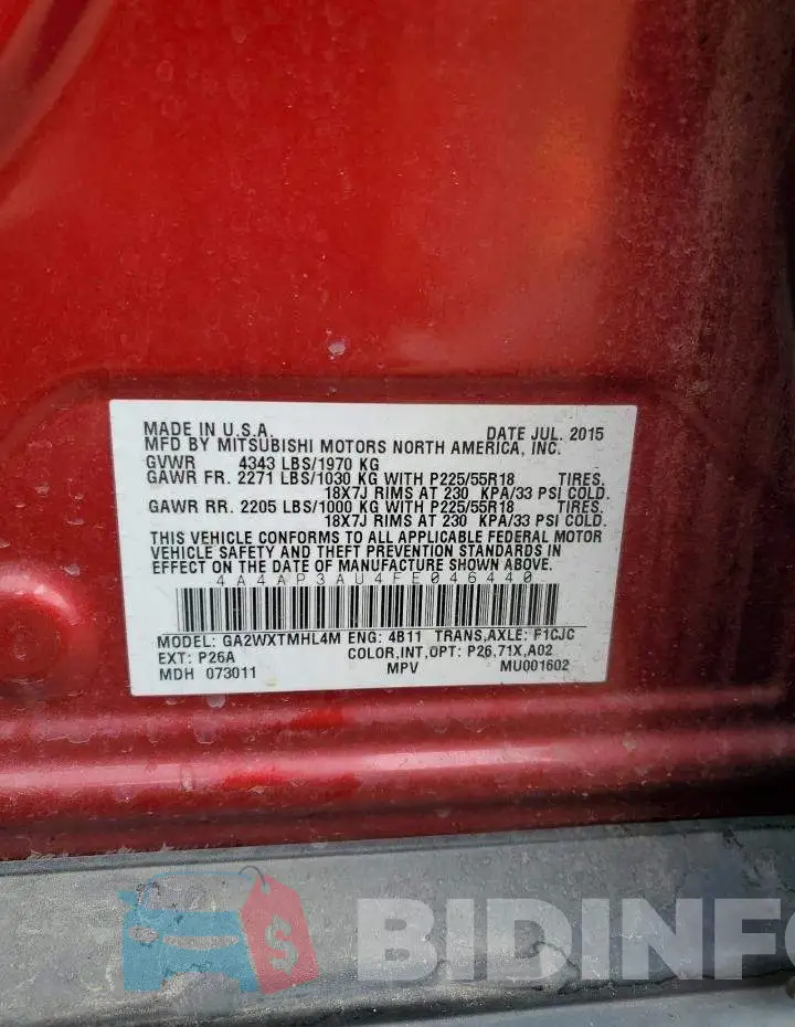 4A4AP3AU4FE046440 Photo# 13