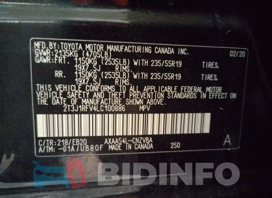 2T3J1RFV4LC100886 Photo# 13