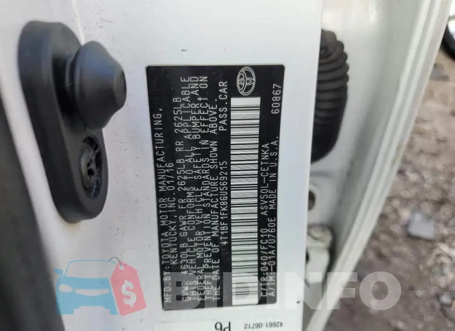 4T1BF1FK8GU569215 Photo# 10