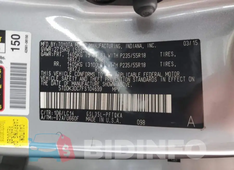 5TDDK3DC7FS104699 Photo# 12