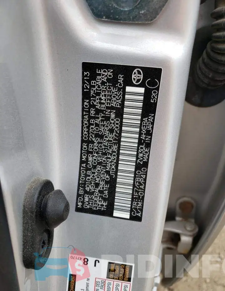 JTDKN3DU8E1772000 Photo# 13