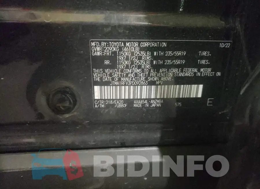 JTMA1RFV3PD092863 Photo# 13