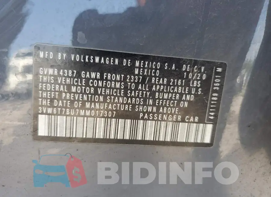 3VW6T7BU7MM017307 Photo# 12
