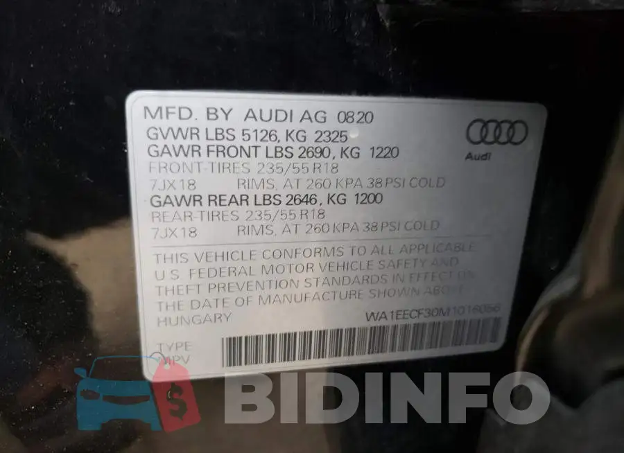 WA1EECF30M1016056 Photo# 12