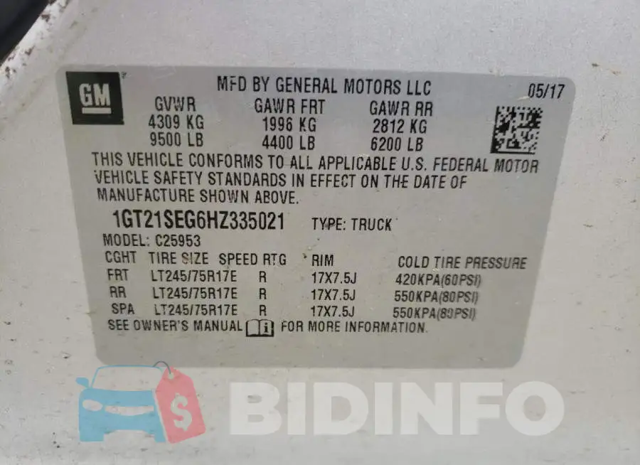 1GT21SEG6HZ335021 Photo# 13