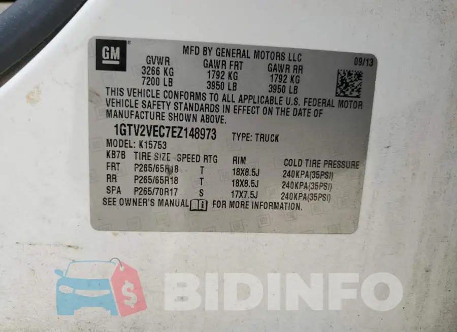 1GTV2VEC7EZ148973 Photo# 12