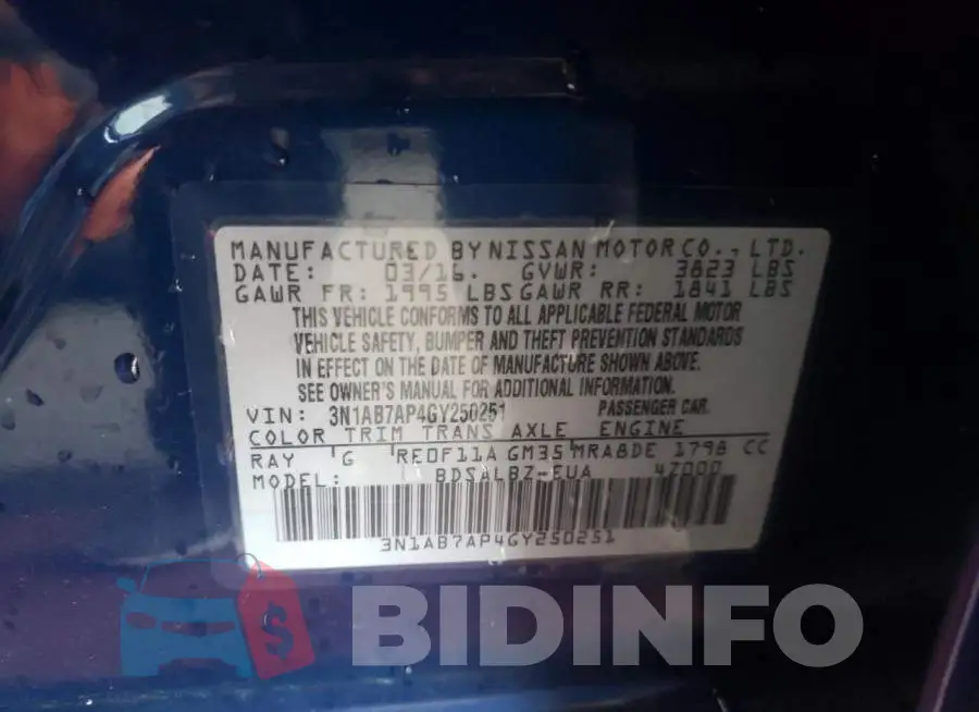 3N1AB7AP4GY250251 Photo# 13