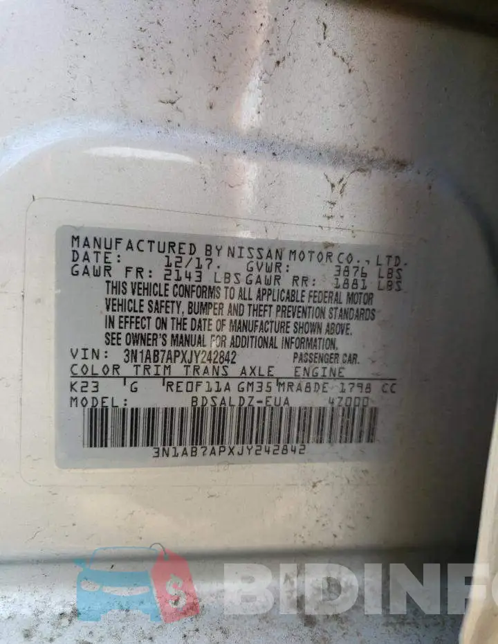 3N1AB7APXJY242842 Photo# 12