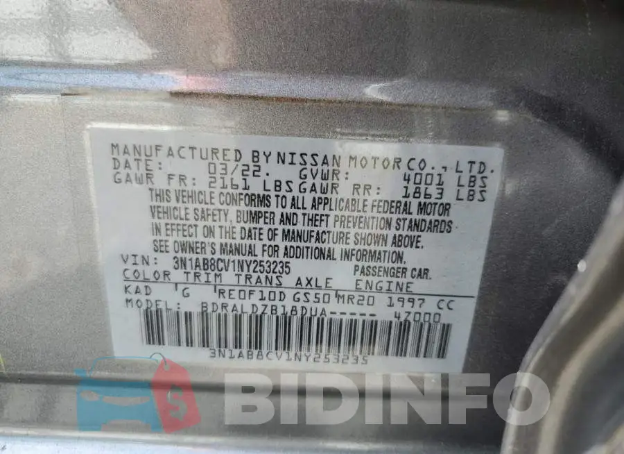 3N1AB8CV1NY253235 Photo# 12