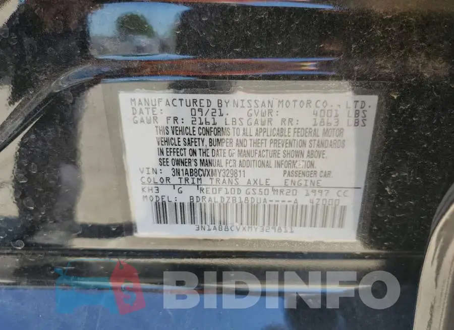 3N1AB8CVXMY329811 Photo# 12