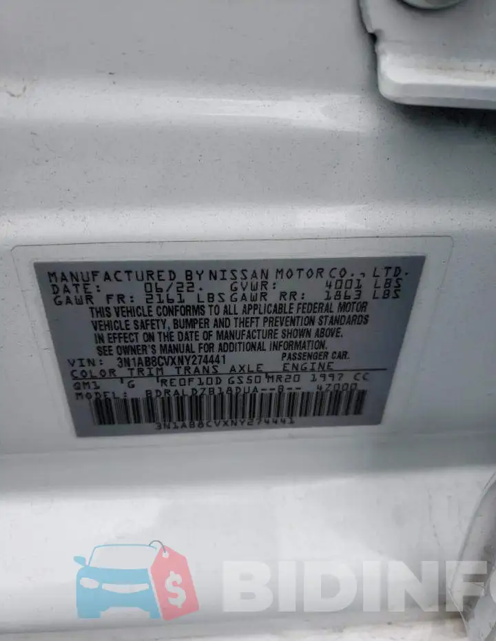 3N1AB8CVXNY274441 Photo# 12