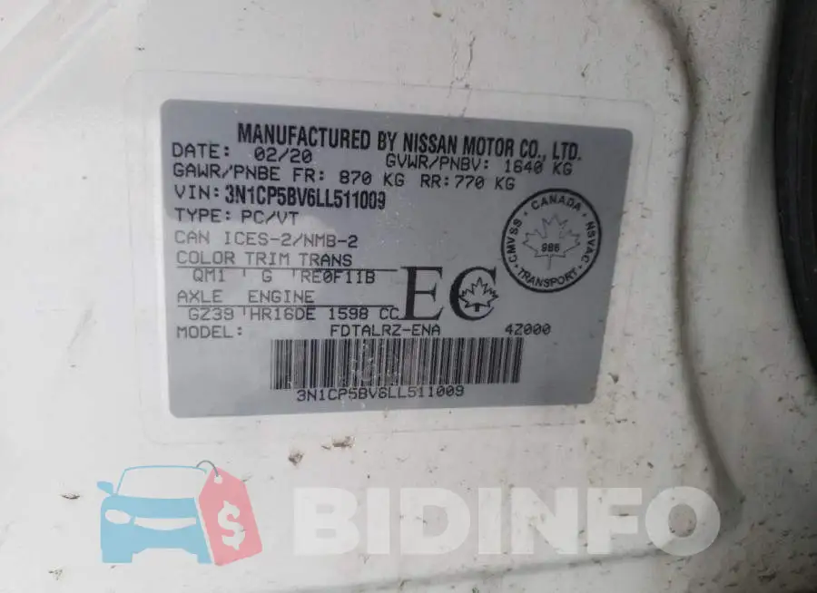 3N1CP5BV6LL511009 Photo# 13