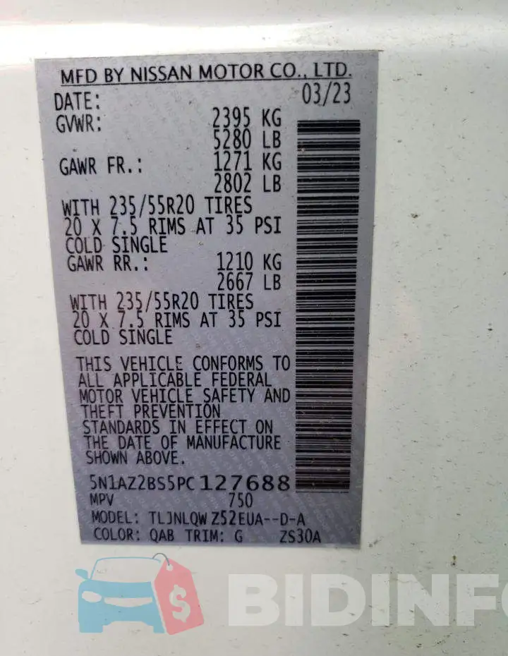 5N1AZ2BS5PC127688 Photo# 13