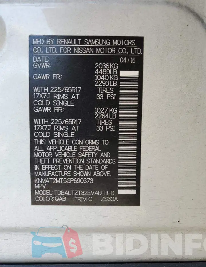 KNMAT2MT5GP690373 Photo# 13