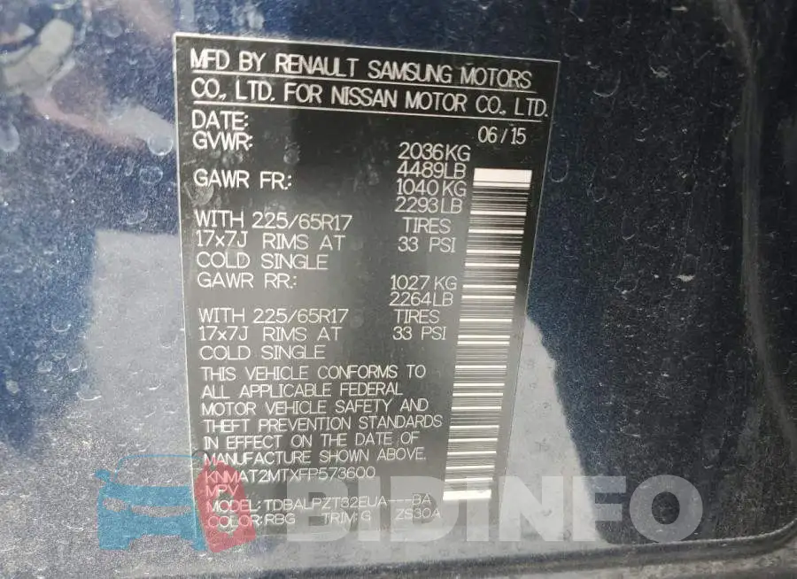 KNMAT2MTXFP573600 Photo# 13