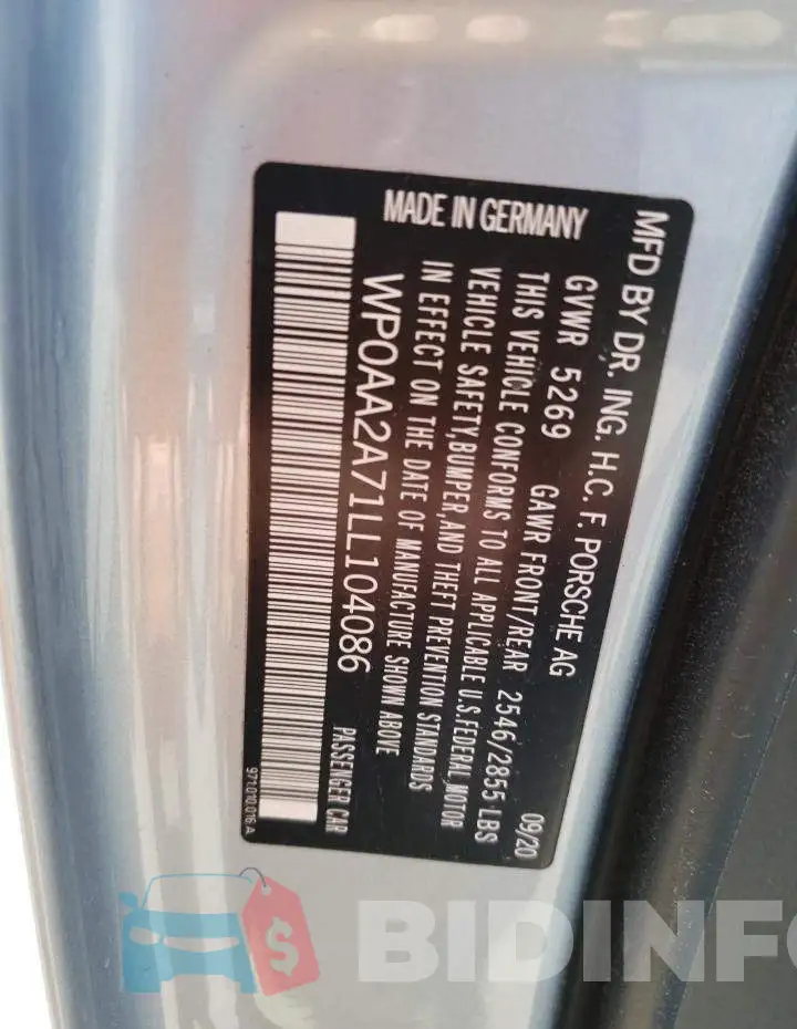 WP0AA2A71LL104086 Photo# 12