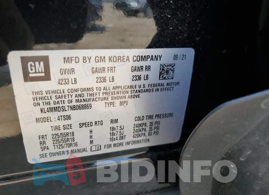 KL4MMDSL7NB068869 Photo# 13