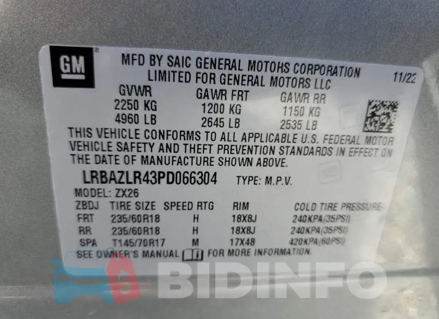LRBAZLR43PD066304 Photo# 12