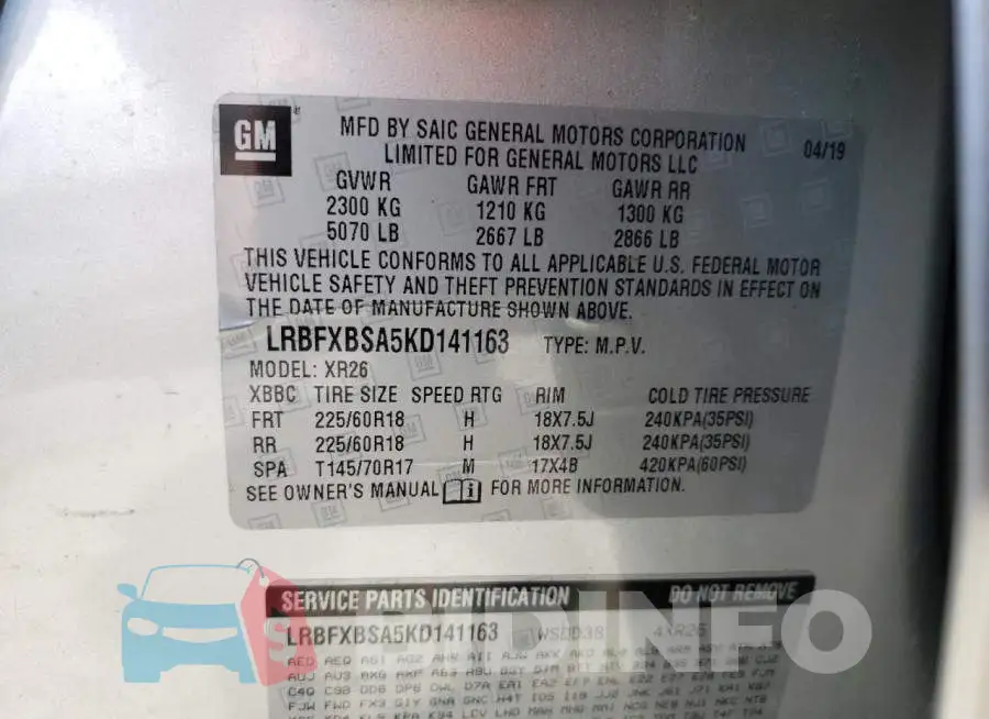 LRBFXBSA5KD141163 Photo# 14