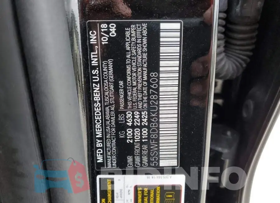55SWF8DB6KU287608 Photo# 12