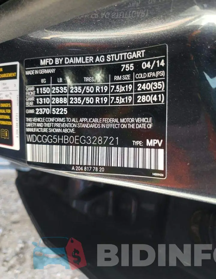 WDCGG5HB0EG328721 Photo# 14