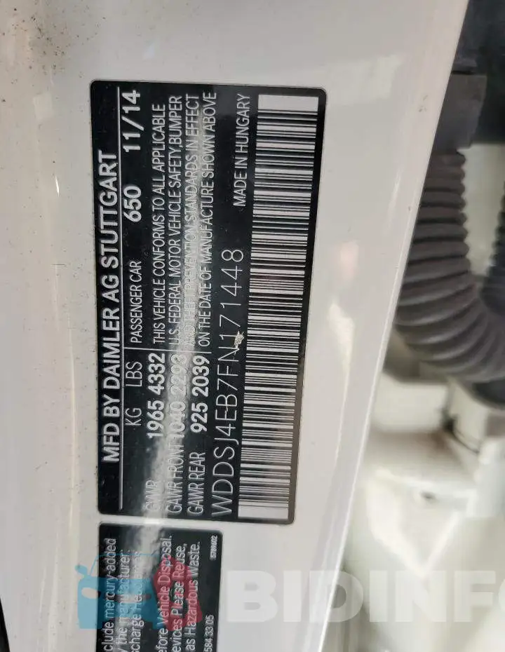 WDDSJ4EB7FN171448 Photo# 12